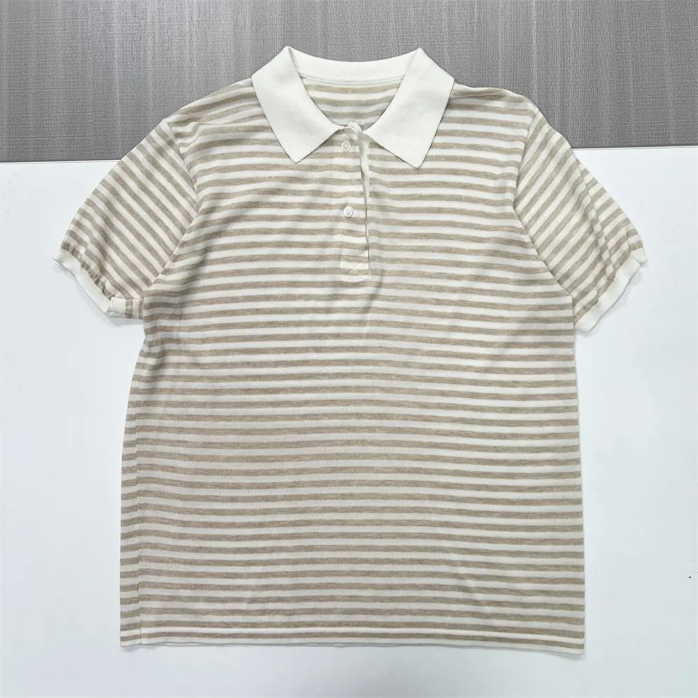 Coston Striped tops Men's short sleeved polo shirt