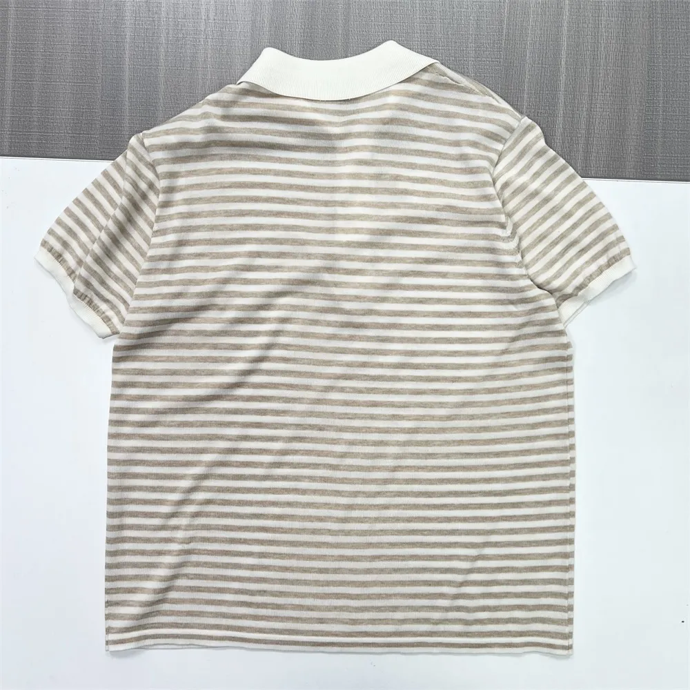 Coston Striped tops Men's short sleeved polo shirt