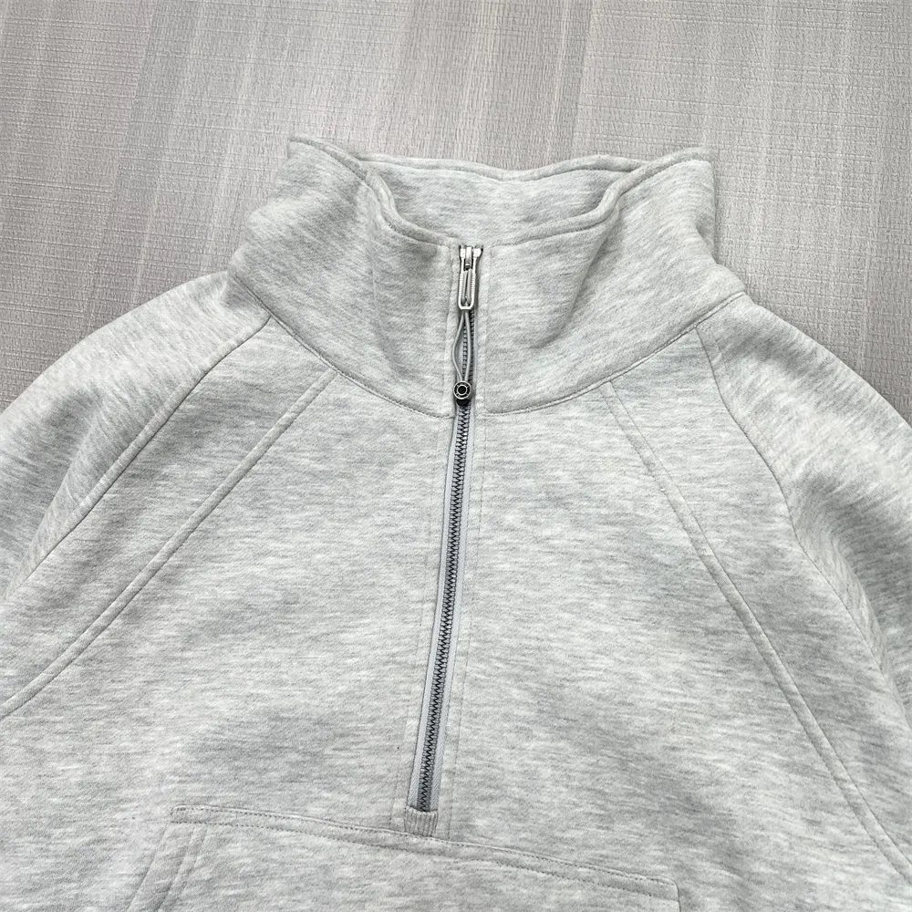 Custom Half zipper Unisex Casual solid hoodies