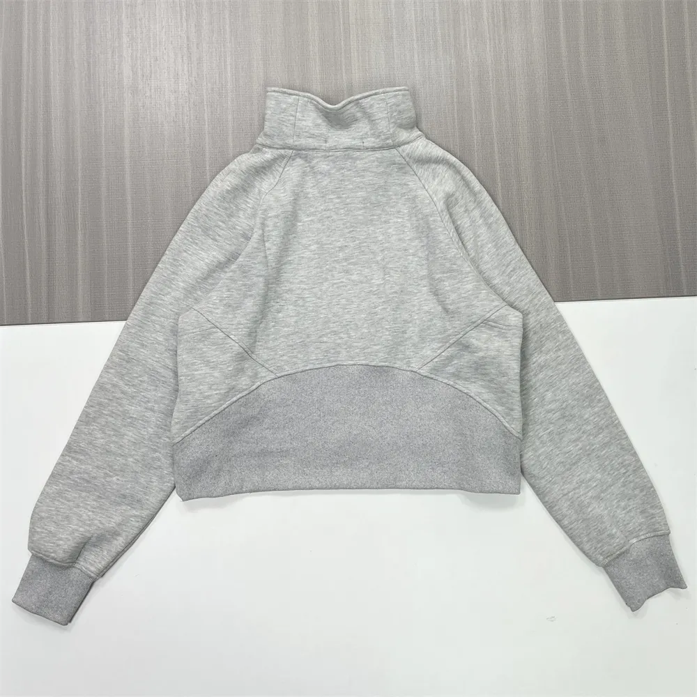 Custom Half zipper Unisex Casual solid hoodies