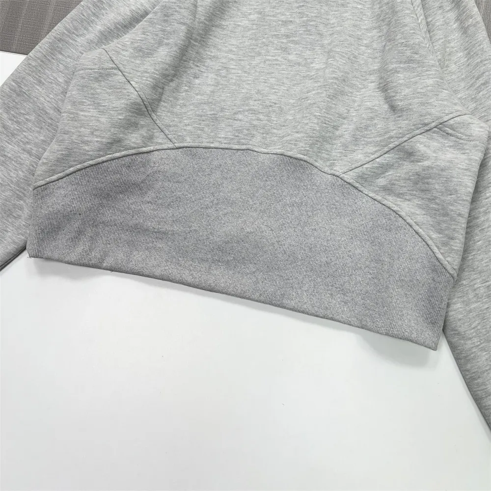 Custom Half zipper Unisex Casual solid hoodies