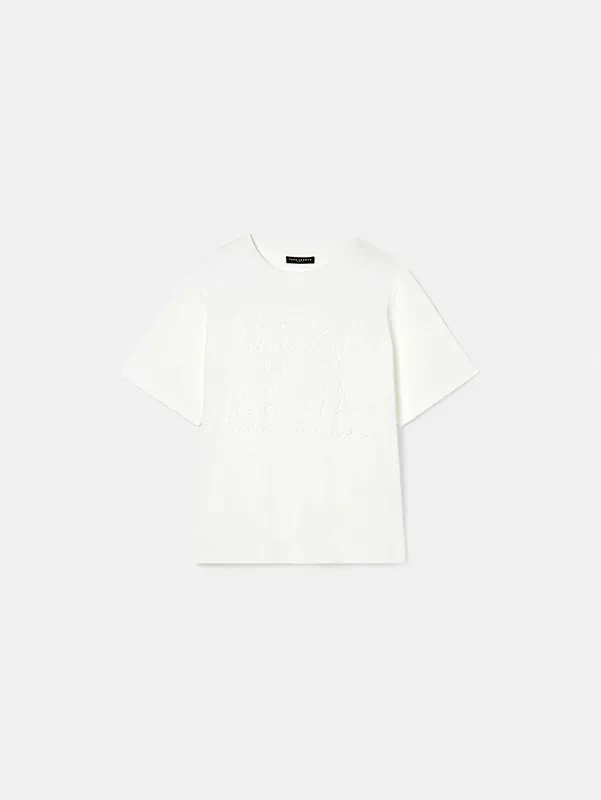 Women's White Cotton T-shirt