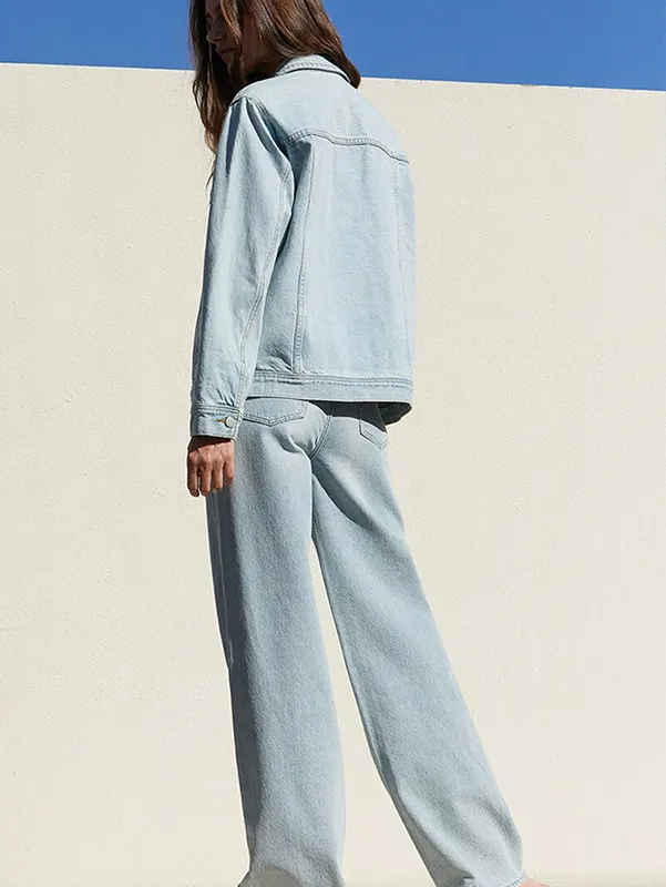 Women&rsquo;s Sky Blue Trucker Jacket