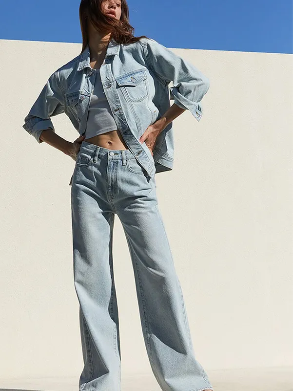 Women&rsquo;s Sky Blue Trucker Jacket