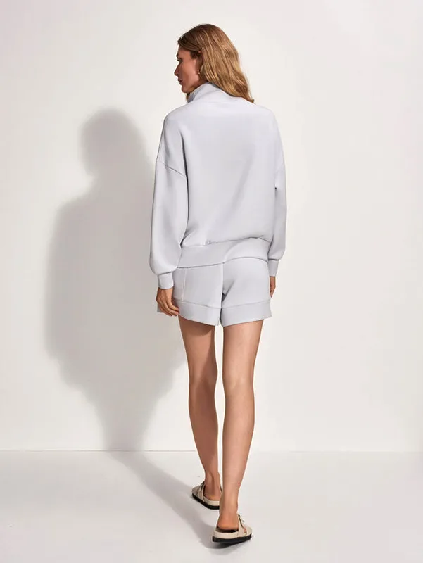 Women&rsquo;s White Half-zip Sweater