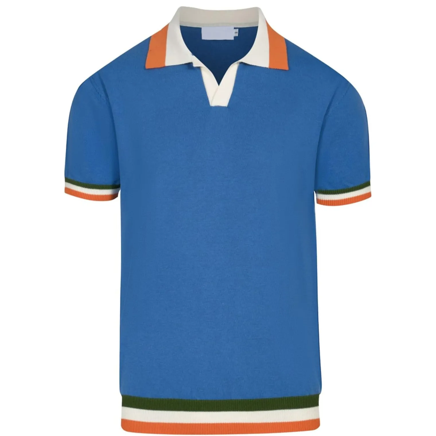 Custom FNJIA Splicing Color Knitted Polo Shirt