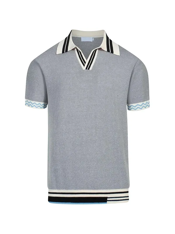 FNJIA Custom High Quality Splicing Color Polo Shirt