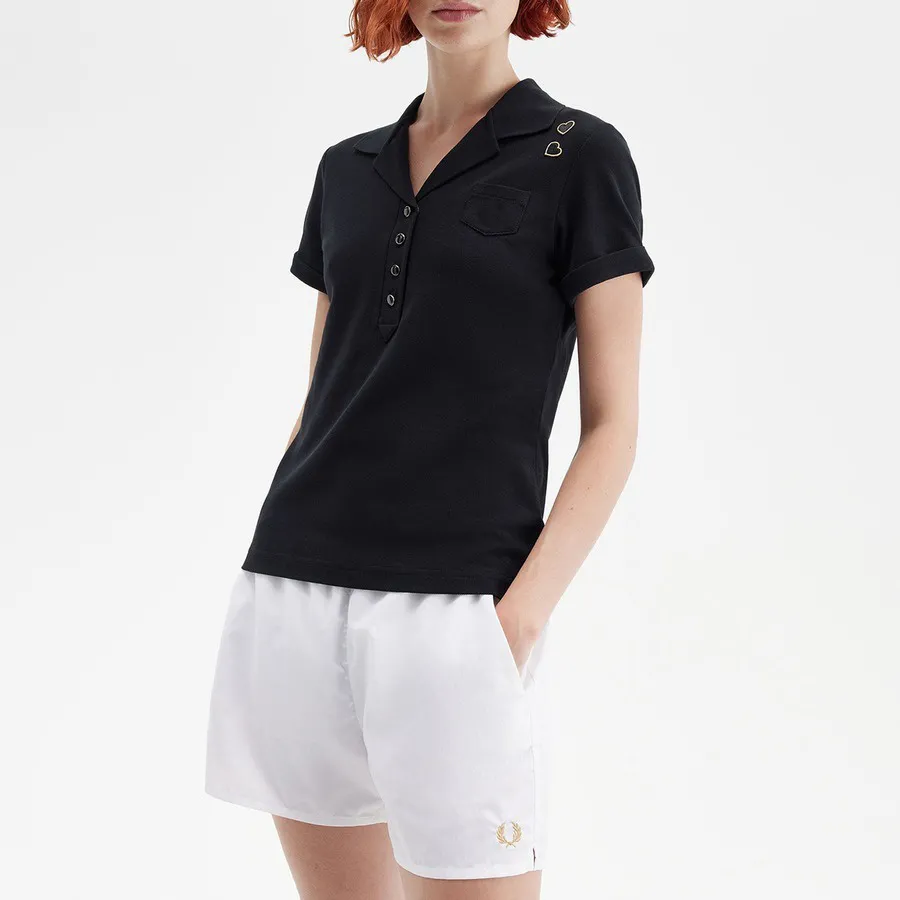 Custom FNJIA Knitted Pocket Design Women's Polo Shirt