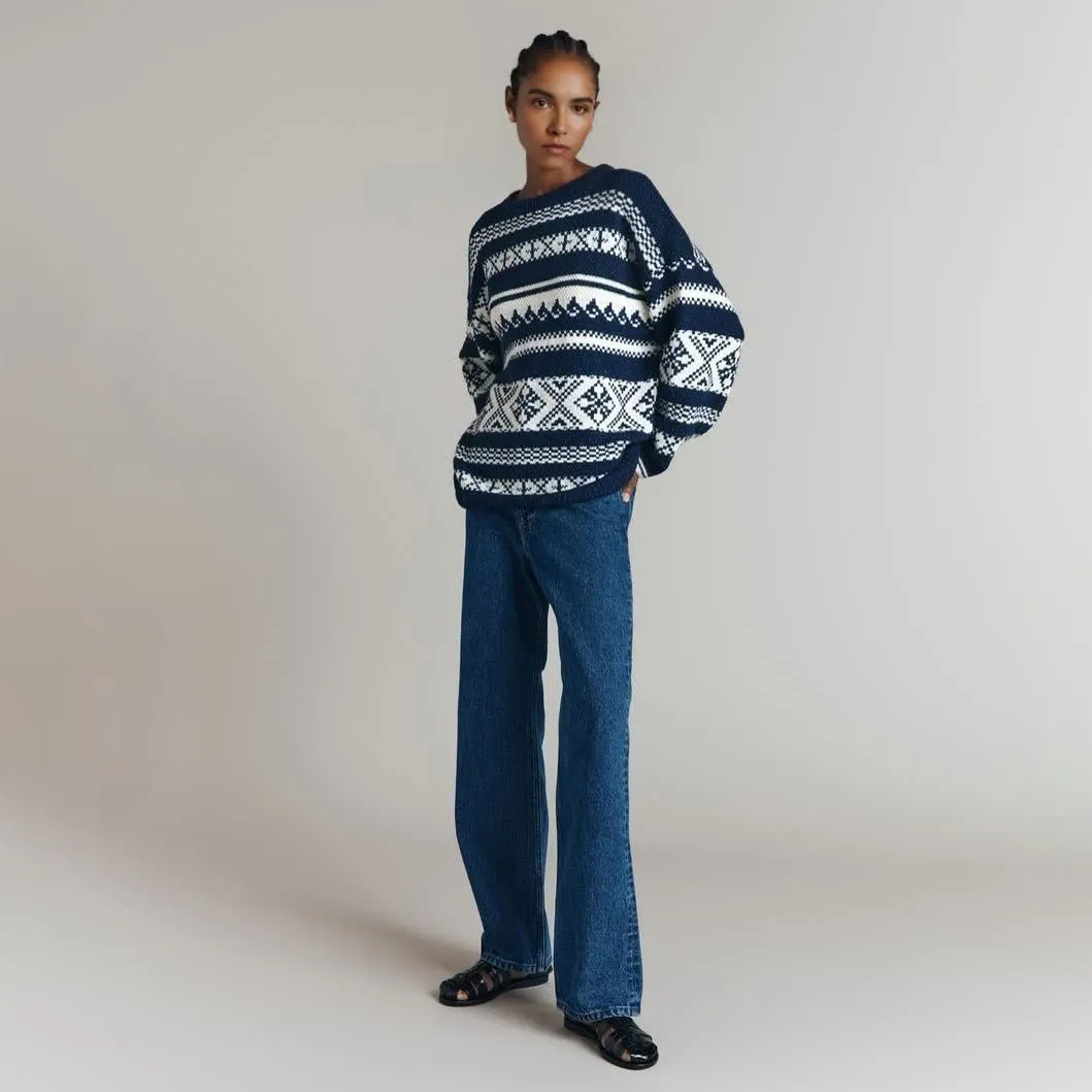 Custom FNJIA Jacquard Holiday Sweater Unisex Ugly Casual Jumper