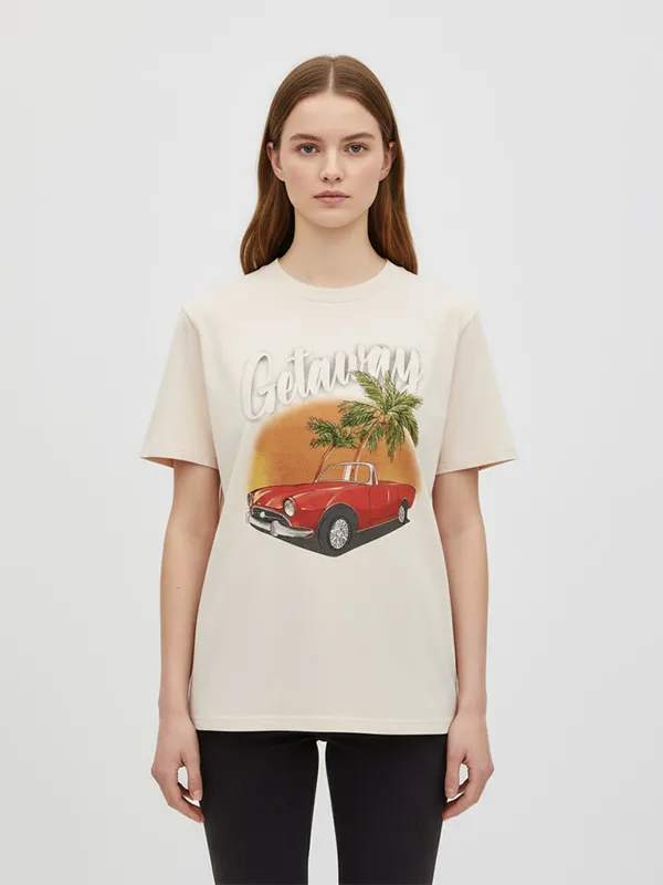 Custom FNJIA Printing pattern casual unisex t-shirt