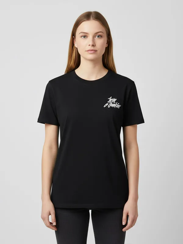 Custom Women's embroider logo fashion casual t-shirt