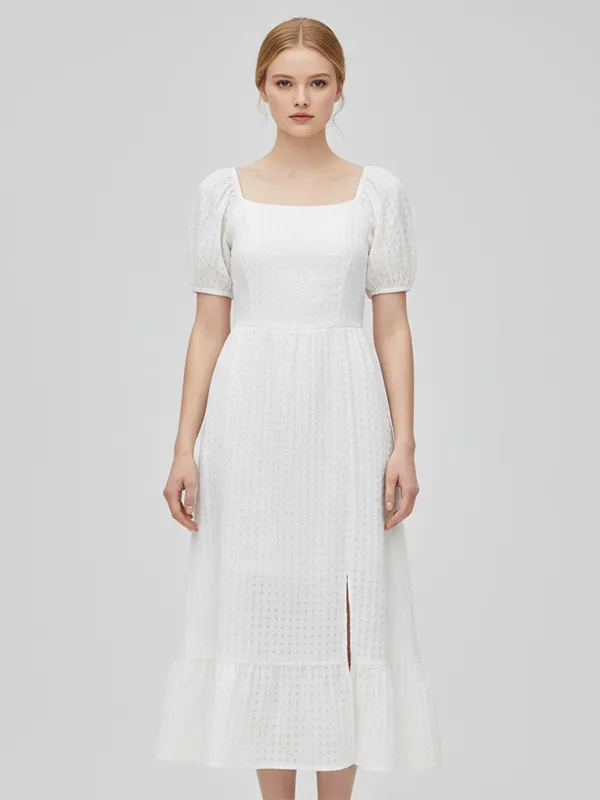Custom FNJIA Knee-length pleated casual dress