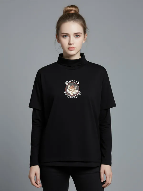 Custom FNJIA unisex Two-piece high-neck pullover sweatshirts
