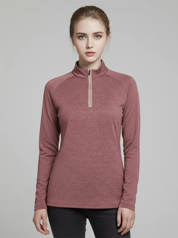 Custom FNJIA quarter zipper women's hoodie solid color sweatshirts