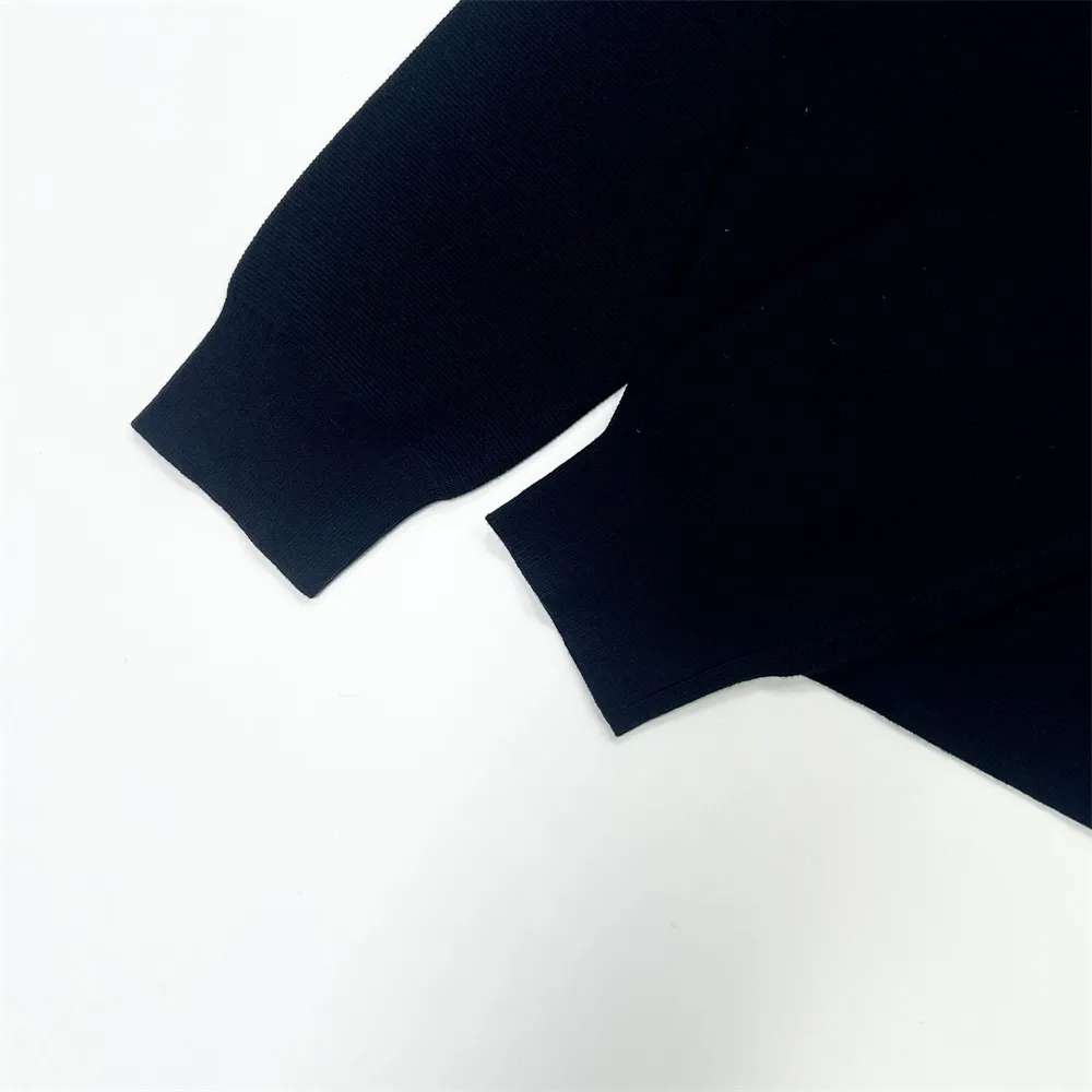 Custom men's knit solid-color zipper jacket