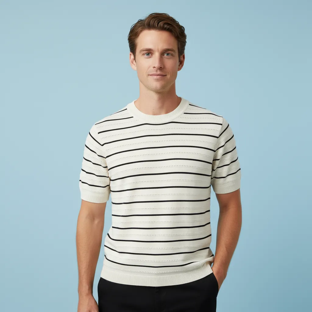 Custom Knit T-Shirts: Jacquard/Embroidery/Printing, 100pcs+ Small Bulk, 7-Day Samples, BSCI Certified