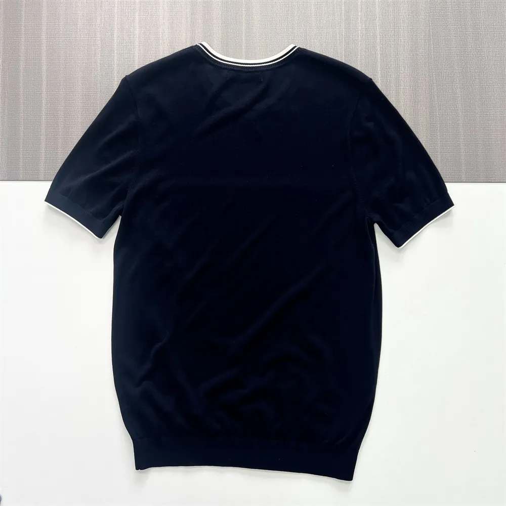 Custom FNJIA Men's Knitted T-shirt Embroidery/Printing, 100pcs+ Bulk, 7-Day Samples