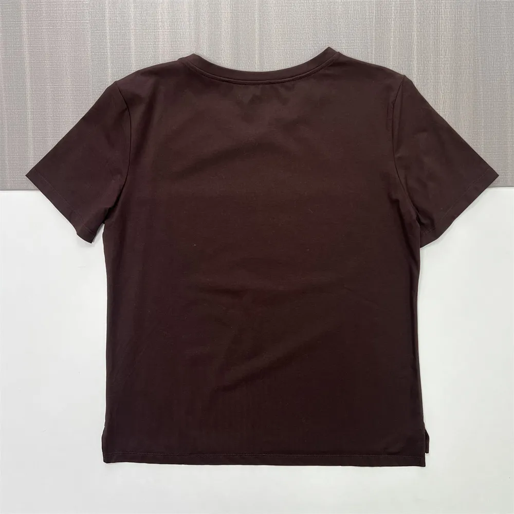 Customizable Butterfly Graphic Knit T-Shirt: Crew Neck, Short Sleeve, Romantic Design