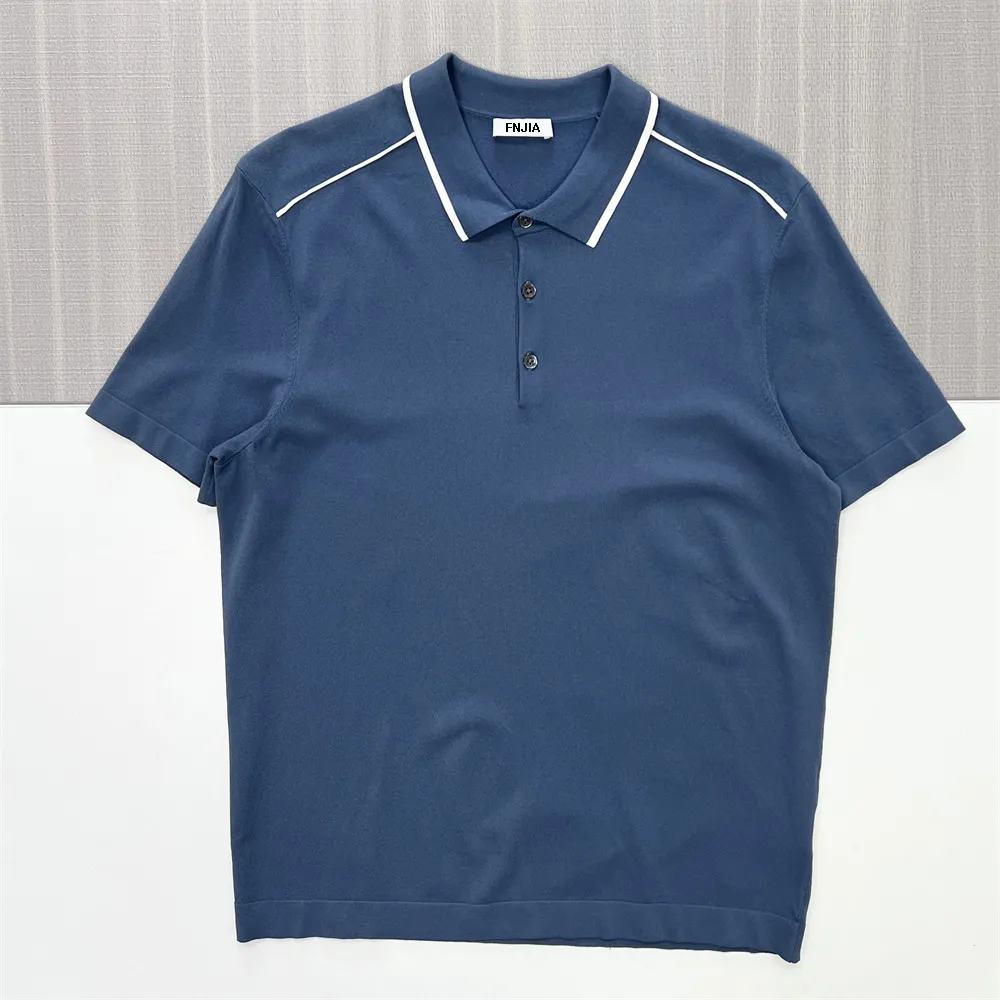 Custom Contrast Trim Polo T-Shirt: Short Sleeve, Button-Up, Classic Design
