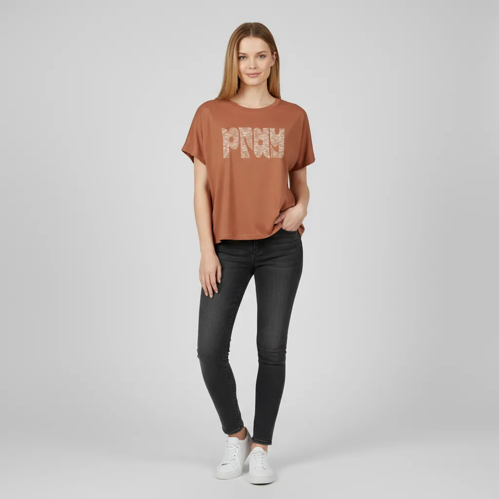 Customizable Graphic Print Knit T-Shirt: Crew Neck, Short Sleeve, Oversized Design