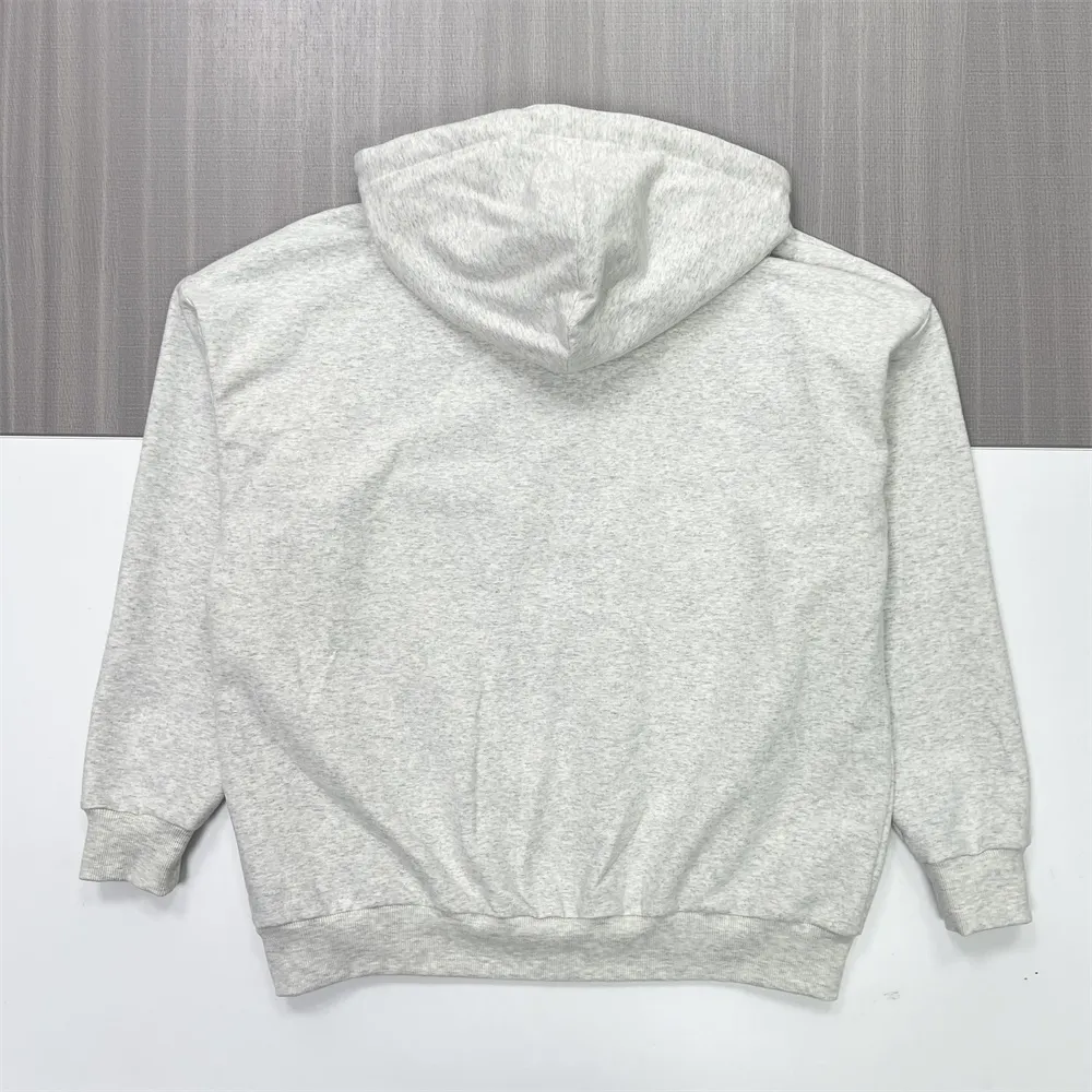 Customizable Zip-Up Hoodie: Heather Gray, Classic Fit, Versatile Loungewear/Outerwear