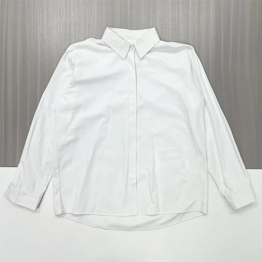 Men's White Formal Shirt: Long-Sleeve, Minimalist Design, Versatile Office Wear