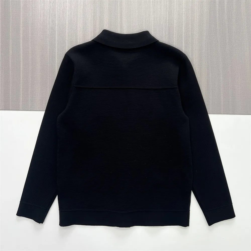 Men's Black Shirt Jacket: Contrast Stitching, Patch Pockets, Casual Outerwear