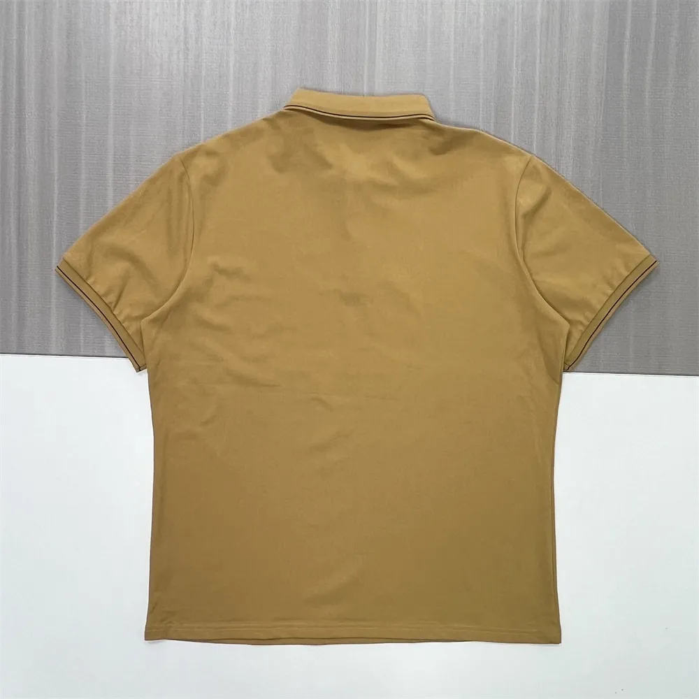 Men's Mustard Polo Shirt: Contrast Trim, Classic Design, Casual Apparel