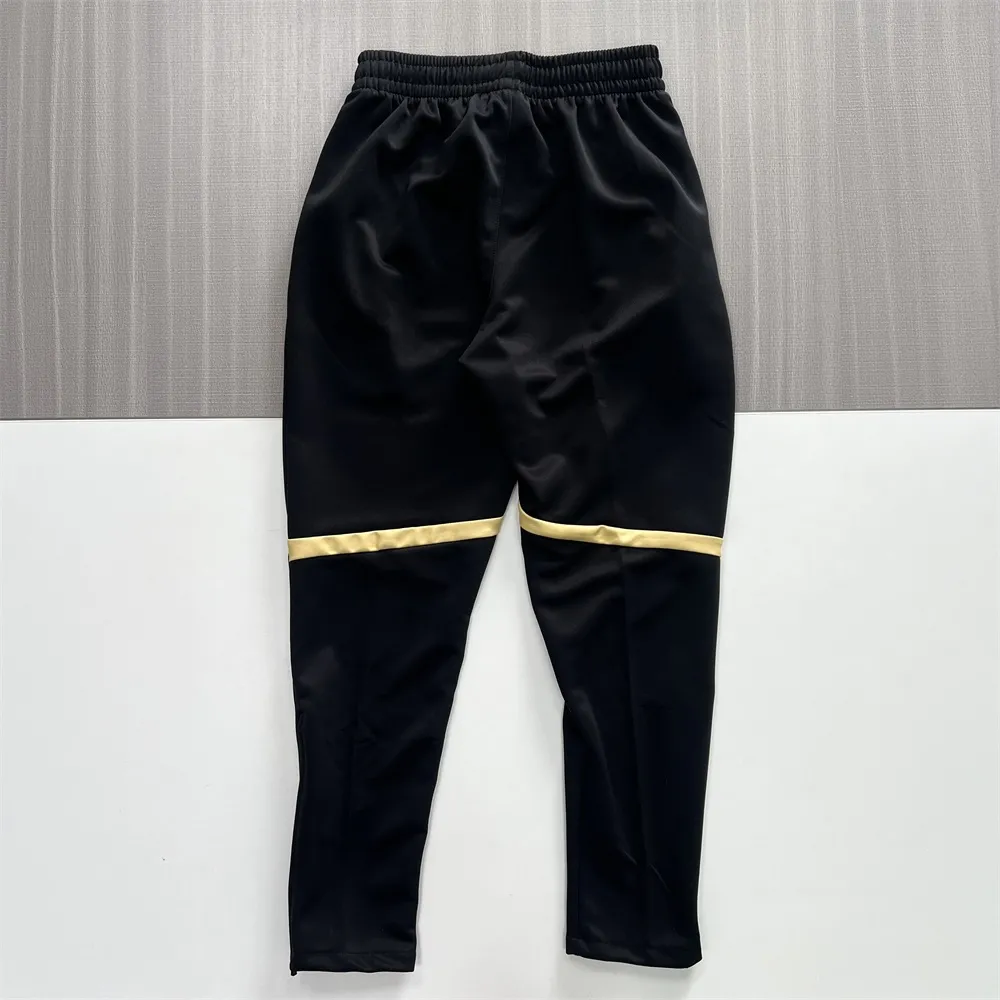 Men's Black & Gold Track Suit Jacket  Pants Color-Block Design Casual Apparel