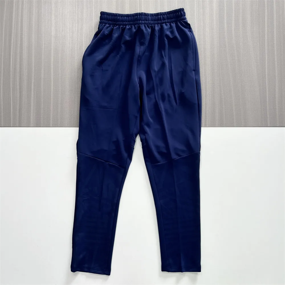 Custom Men's Blue and Navy Color-Block Tracksuit (Half-Zip Top and Pants)