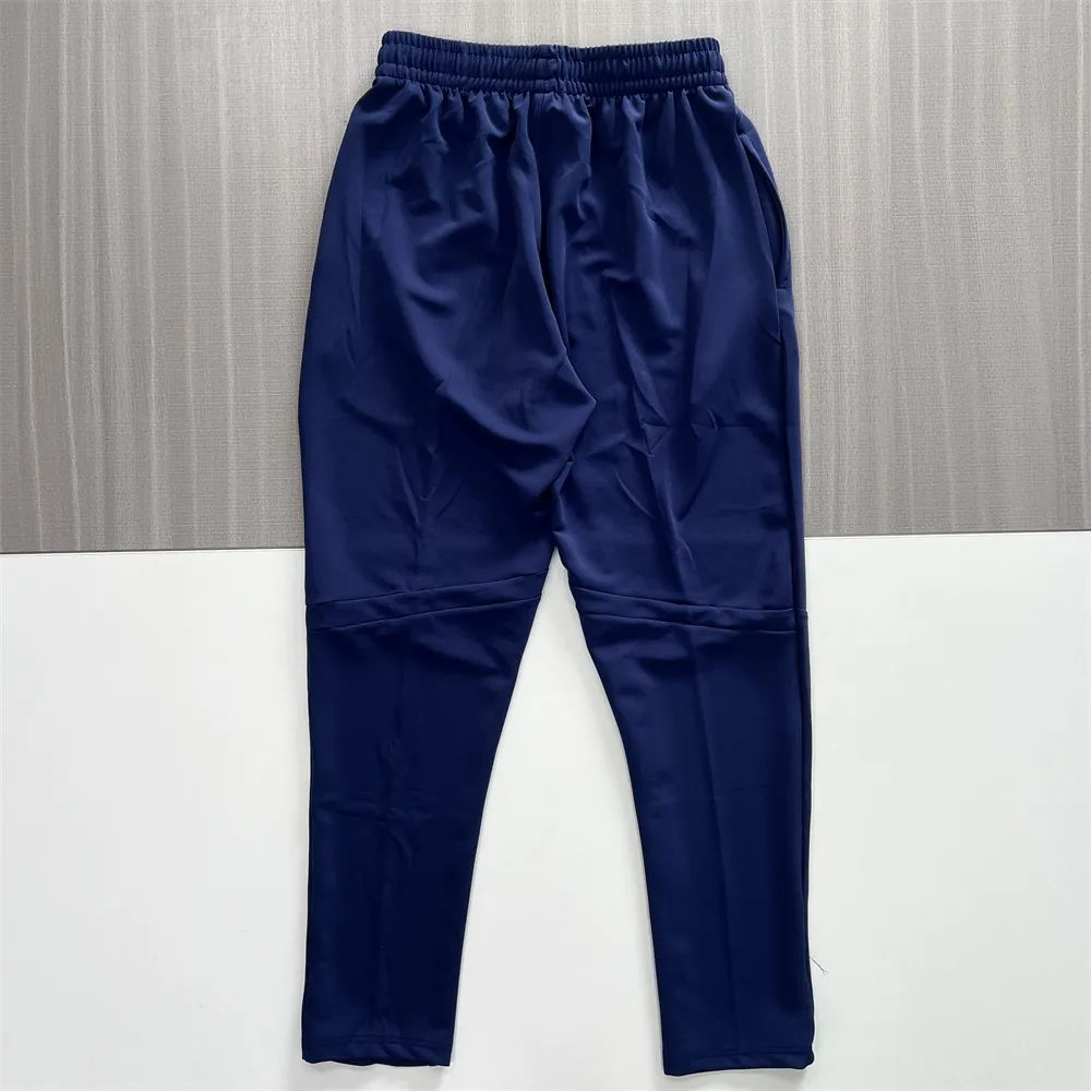 Custom Men's Blue and Navy Color-Block Tracksuit (Half-Zip Top and Pants)