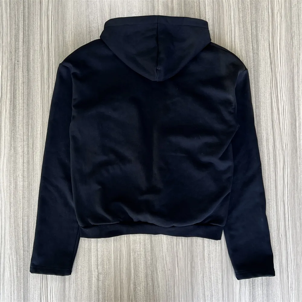Women's Navy Multi-Pocket Hoodie: Full-Zip, Utility Design, Casual Apparel