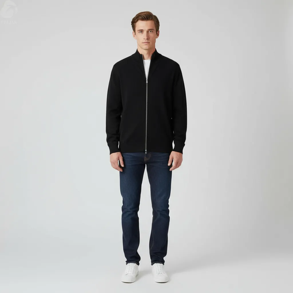 Custom FNJIA Men's Knitted Cardigan Jacket-FNJ2500160