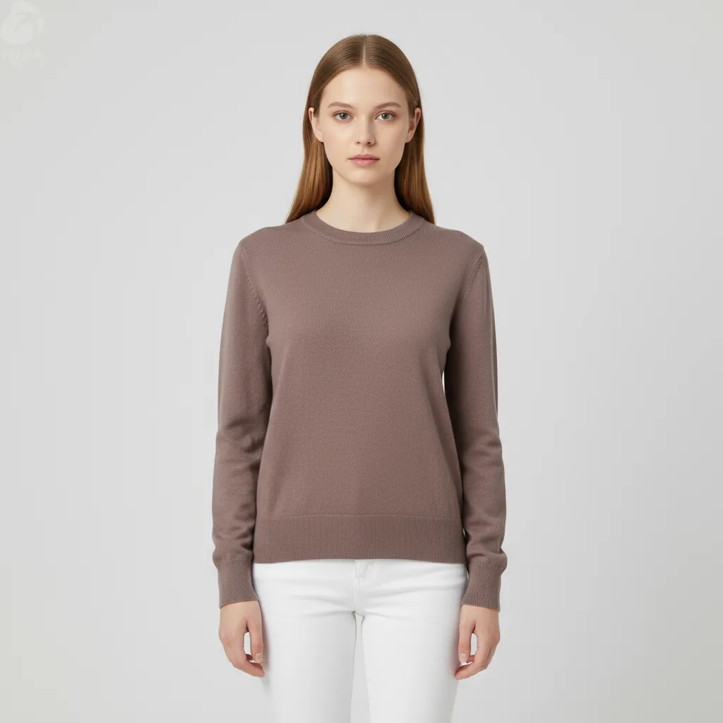 Women's Mauve Tie-Back Knit Sweater - FNJIA Custom Apparel Service-FNJ250097