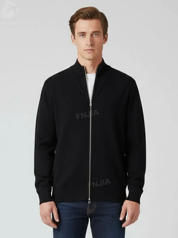 Custom FNJIA Men's Knitted Cardigan Jacket-FNJ2500160