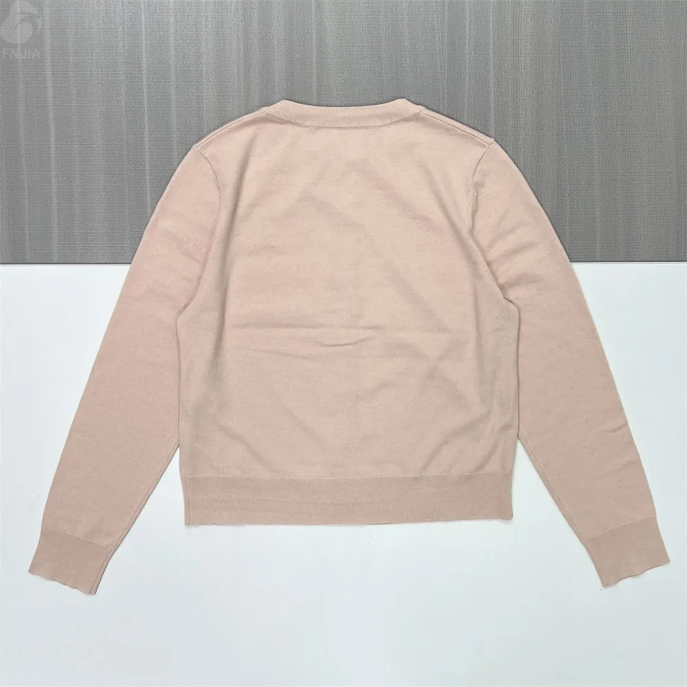 Women's Blush Solid Knit Button Cardigan - FNJIA Custom Apparel Service-LYF2500001