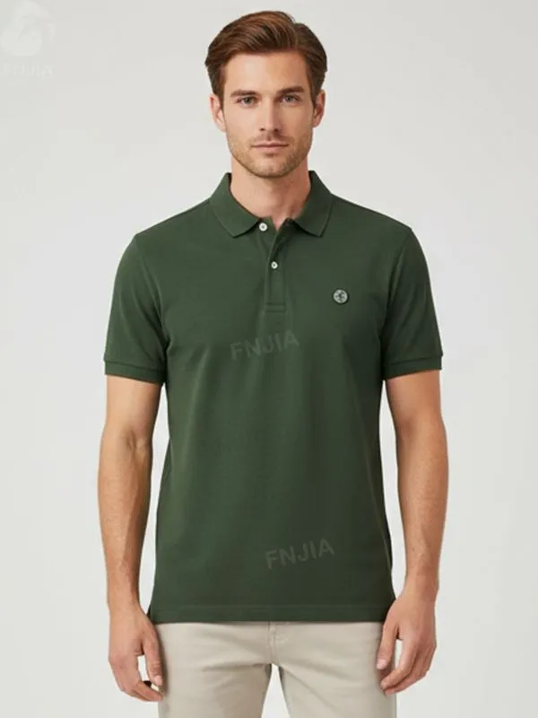 Men's Forest Green Embroidered Polo - FNJIA Custom Apparel Service