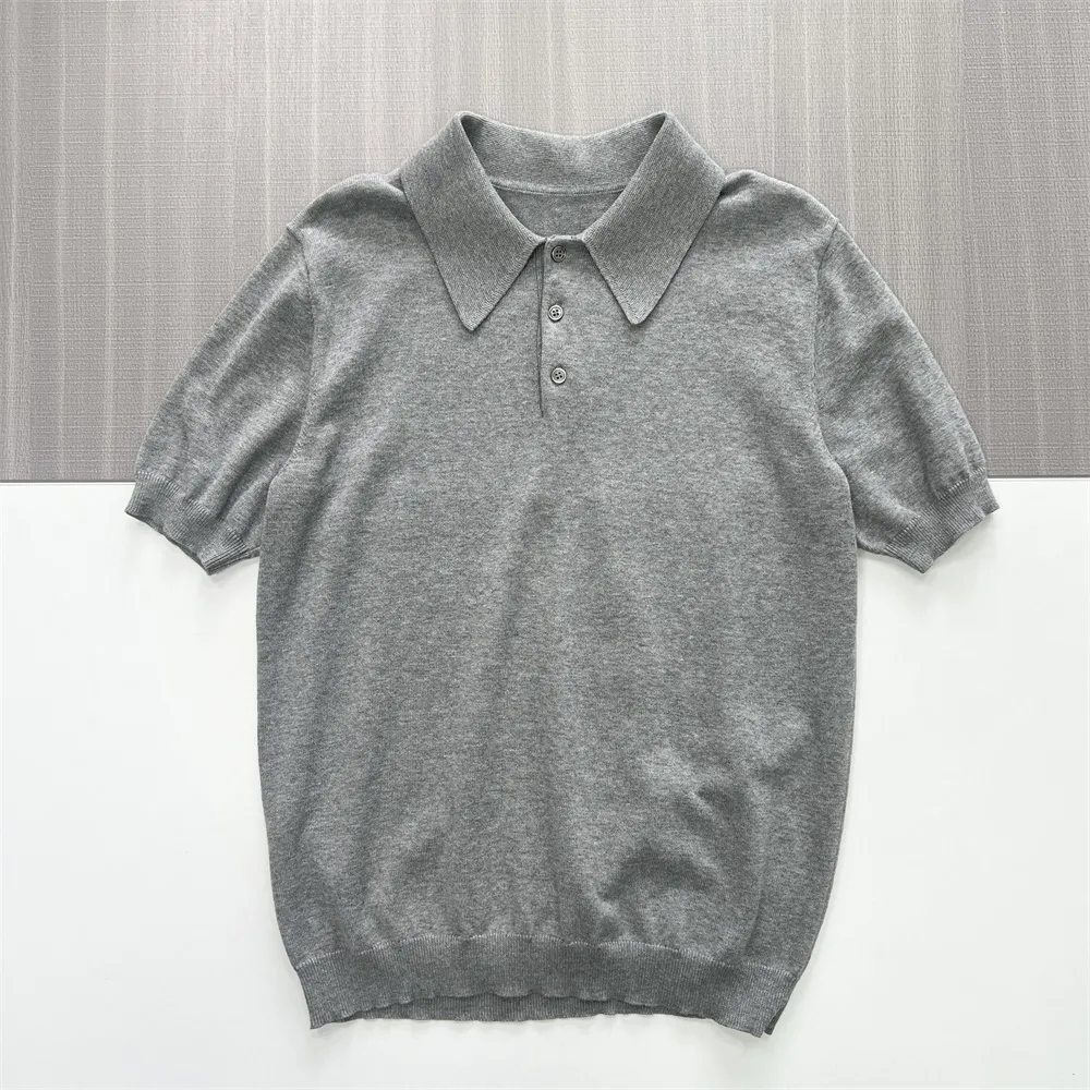 Men's Heathered Gray Knit Polo - FNJIA Custom Apparel Service