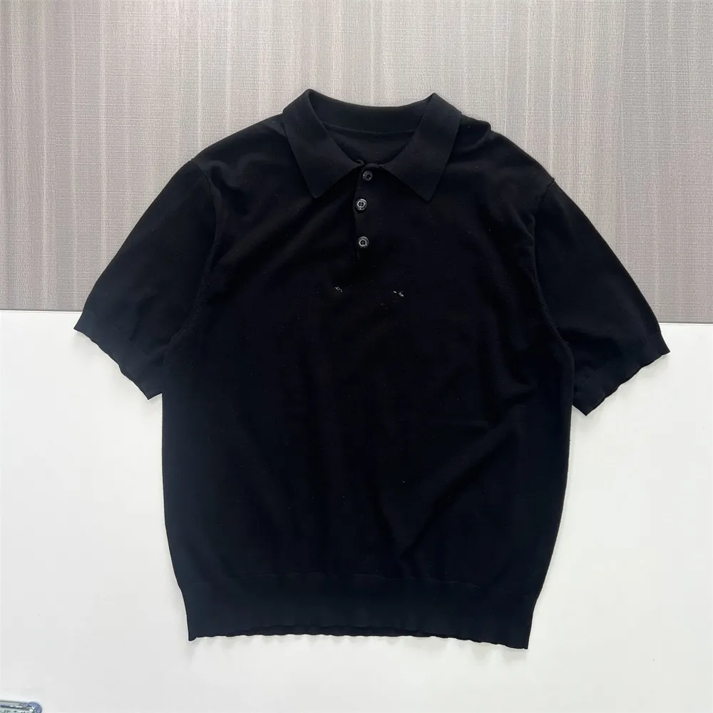 Men's Black Sleek Knit Polo - FNJIA Custom Apparel Service