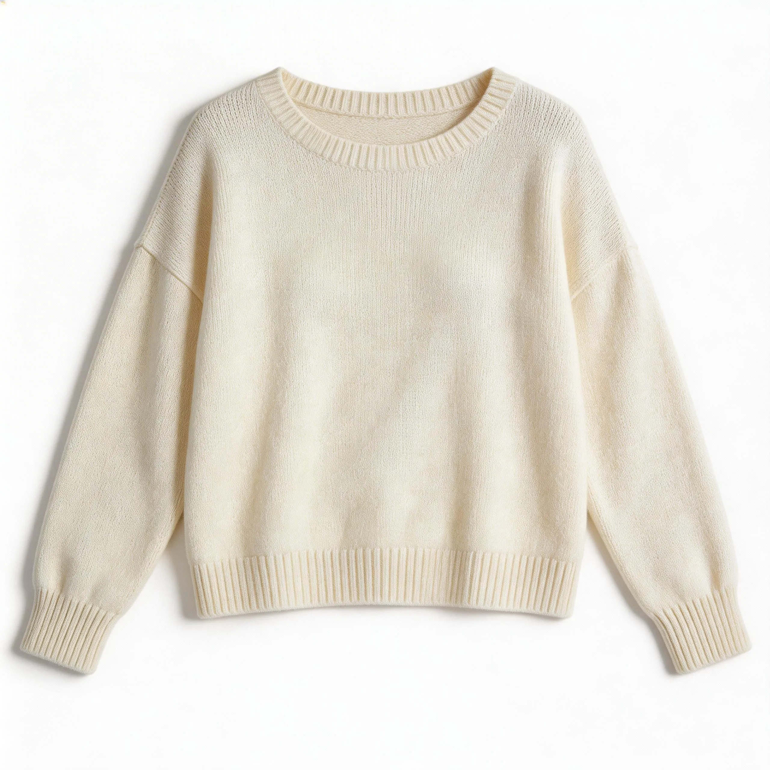 FNJIA Autumn/Winter European Style Round Neck Loose-fitting Pullover Sweater