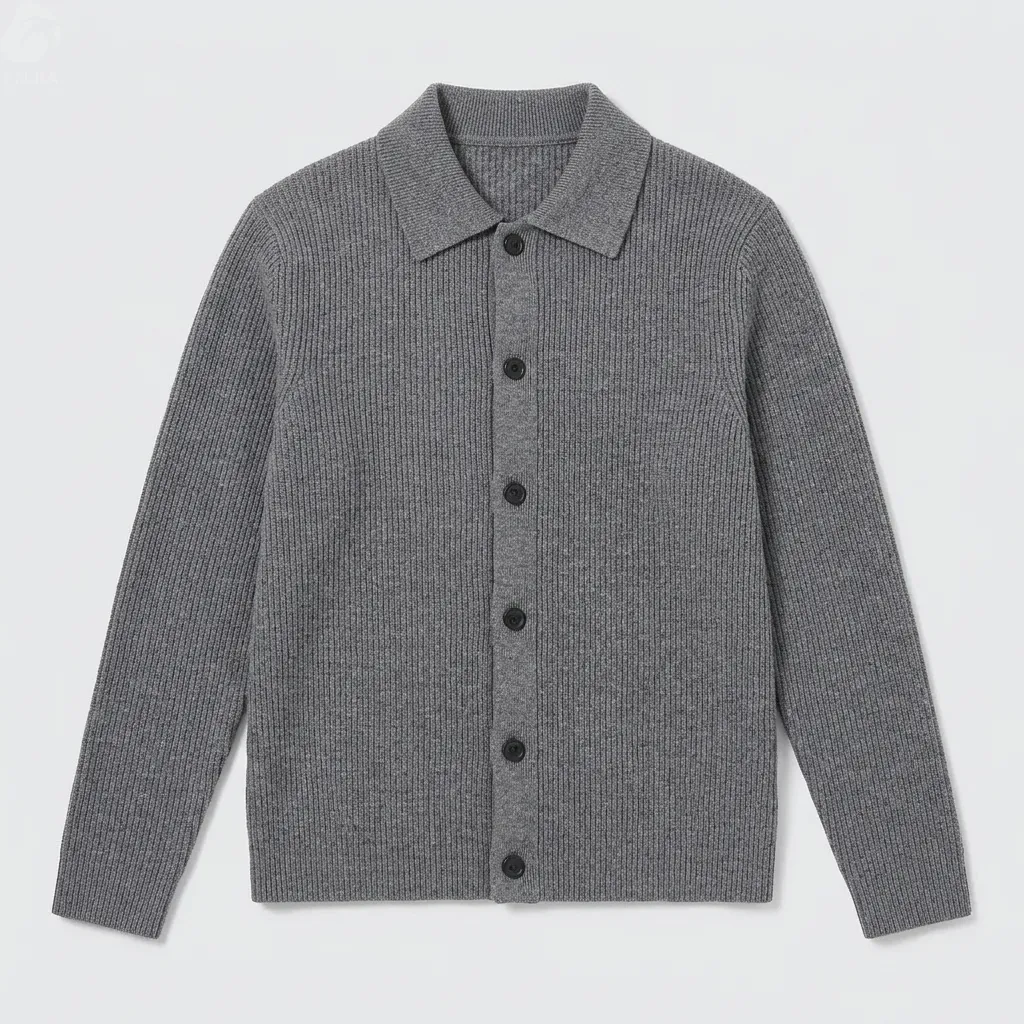 Custom-made classic collared cardigan men's knitwear loose Korean style trendy versatile sweater coat