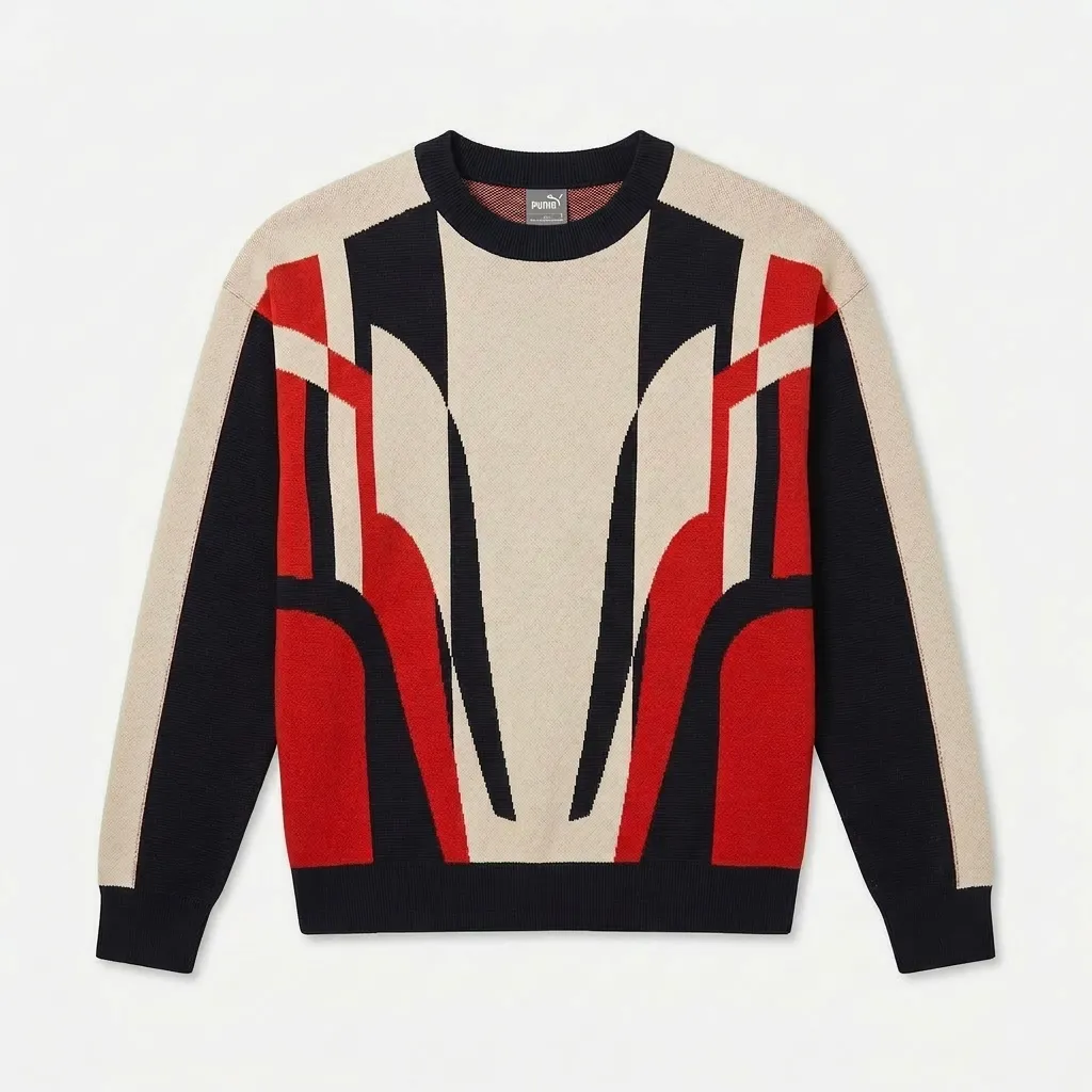 Customized men's sweater pullover jacquard pattern knit sweater autumn and winter round neck casual pullover men's knit sweater
