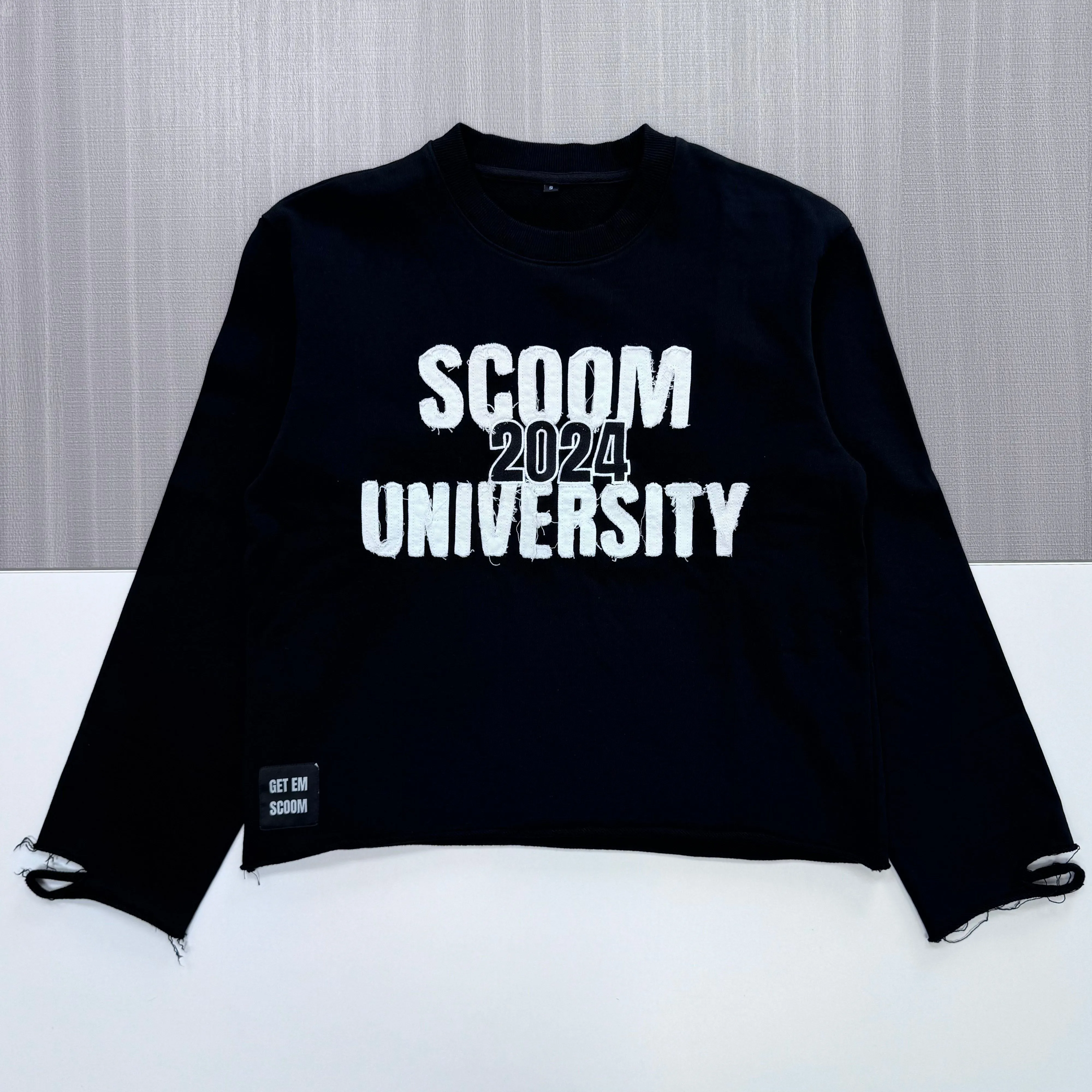 FNJIA new 100% knitted streetwear style retro print casual loose sweatshirt, unisex, fashionable hoodie.