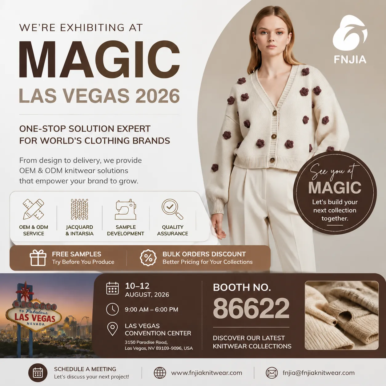 FNJIA Knitwear to Exhibit at MAGIC Las Vegas 2026, Showcasing Custom Knitwear Solutions for Global Fashion Brands