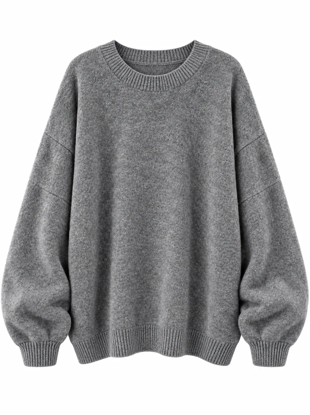 Custom Women Split Hem Crewneck Oversized Sweater | FNJIA