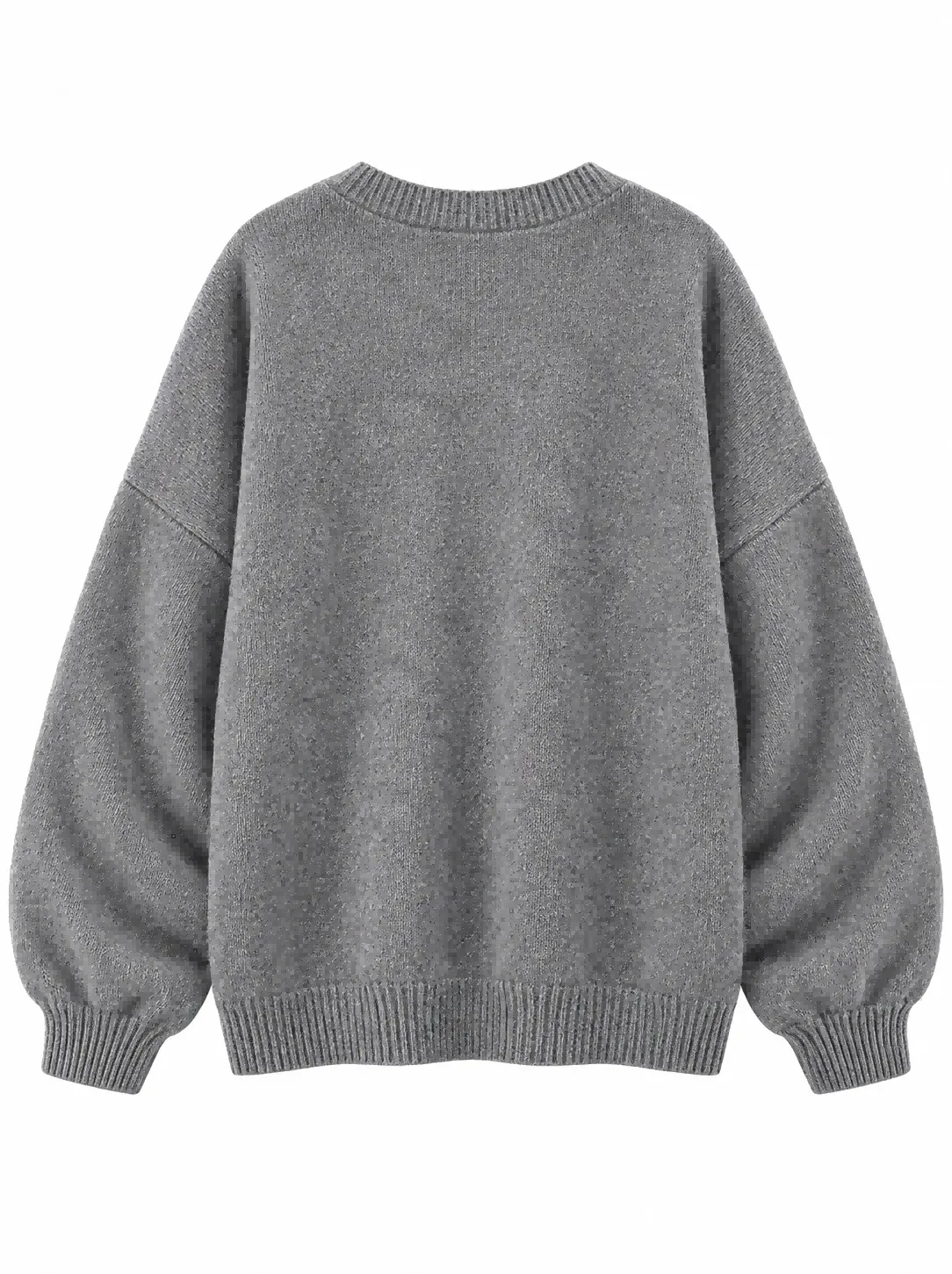 Custom Women Split Hem Crewneck Oversized Sweater | FNJIA