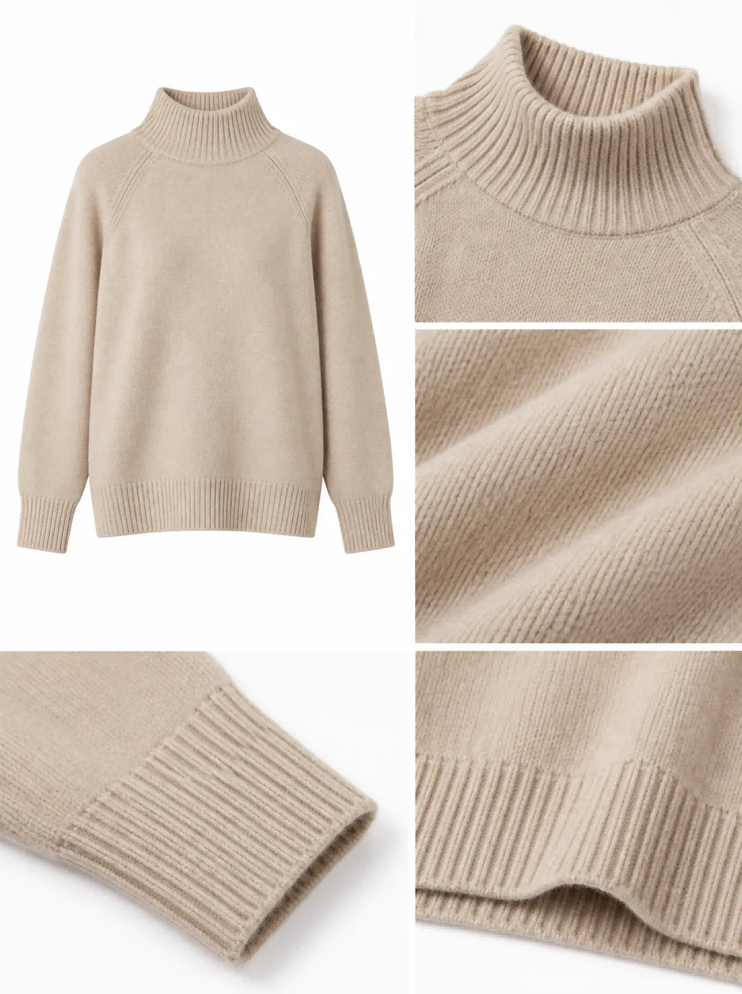 Custom Women Merino Wool Turtleneck Sweater | FNJA