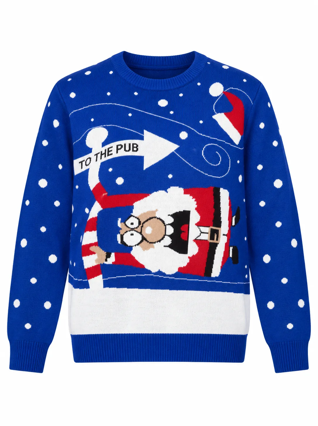 Custom Women Santa Crewneck Knit Sweater | FNJIA
