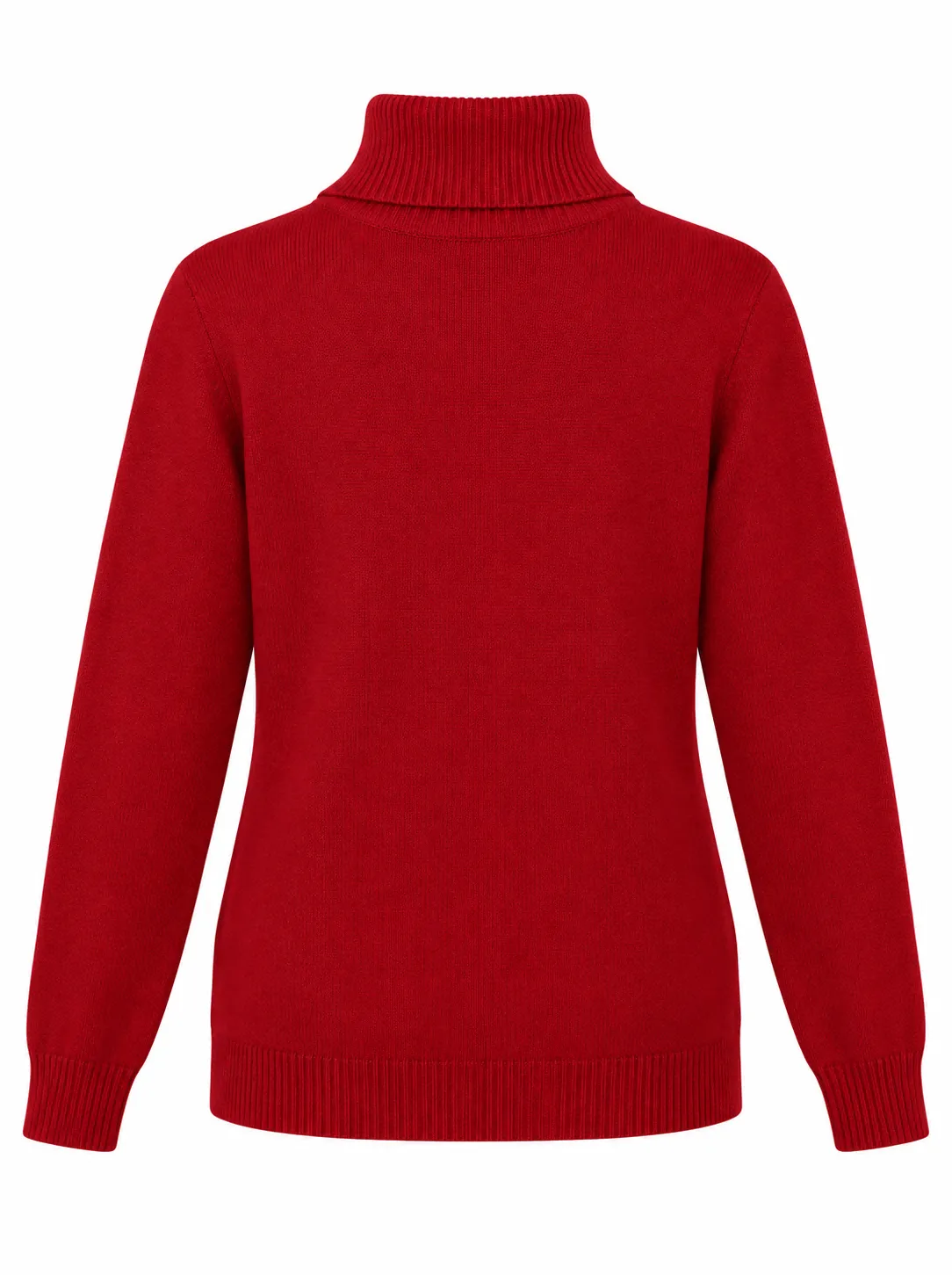 Custom Women Turtleneck Christmas Reindeer Knit Sweater | FNJIA